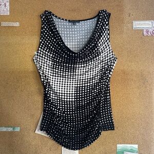 Adrianna Papell Black and White Polka Dot Blouse